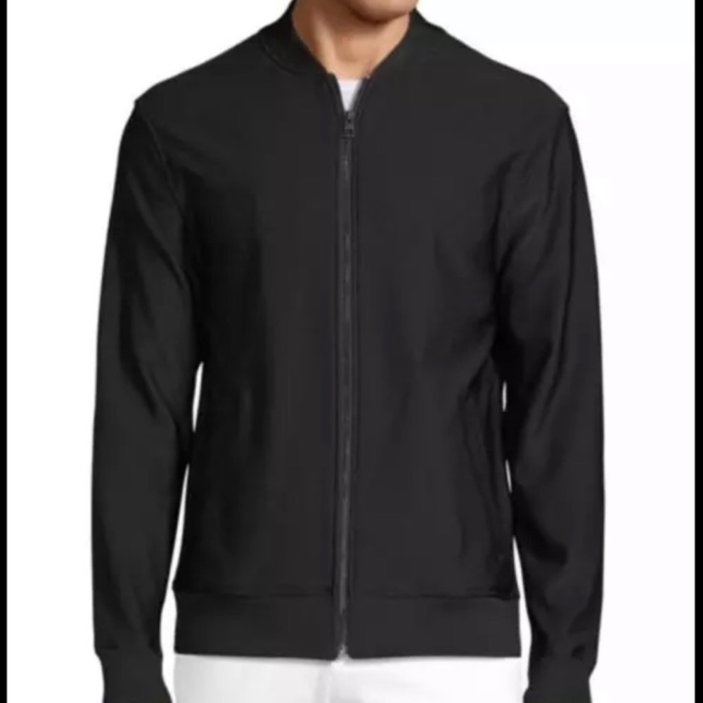 BERNARDO Black Full ZIP Bomber Jacket, size Large
